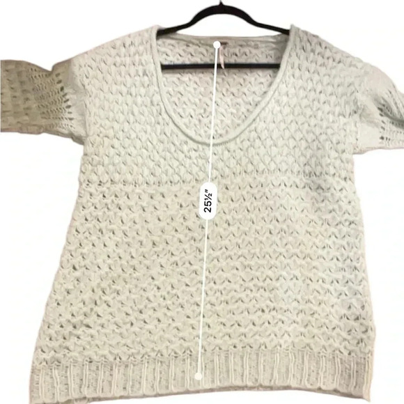 Free People Crashing Waves wool blend sweater ocean mist green medium - Picture 5 of 10